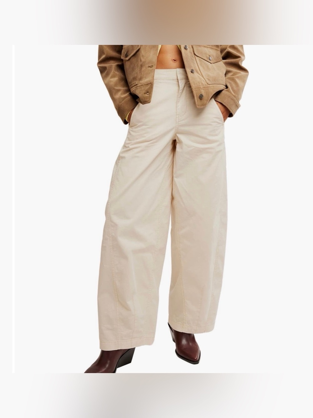 Free People Rylee Wide Leg Chinos